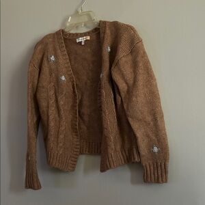 Cozy Brown Juniors Cardigan Sweater
